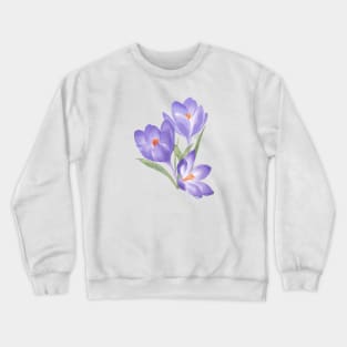 Winter Floral Watercolor Design Crewneck Sweatshirt